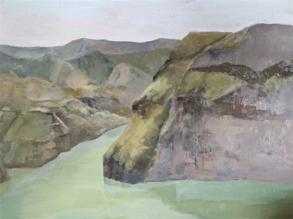 王雅楠 《静谧——老牛湾》 60×80cm 油画.jpg